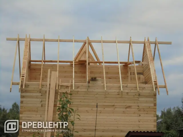 Строительство дома из проф.бруса по проекту ДБ 57, фото 17 из 28