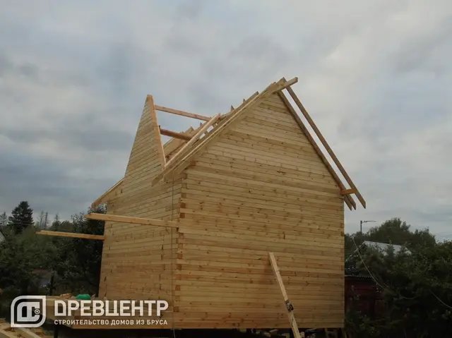 Строительство дома из проф.бруса по проекту ДБ 57, фото 16 из 28