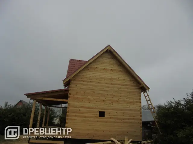 Строительство дома из проф.бруса по проекту ДБ 57, фото 23 из 28