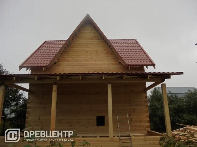 Строительство дома из проф.бруса по проекту ДБ 57, фото 24 из 28