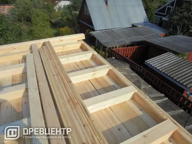 Строительство дома из проф.бруса по проекту ДБ 57, фото 14 из 28