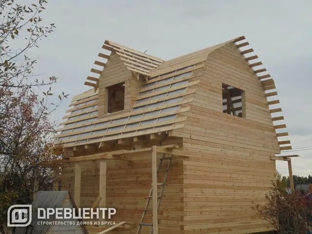 Строительство дома из бруса по проекту ДБ 60, фото 20 из 24