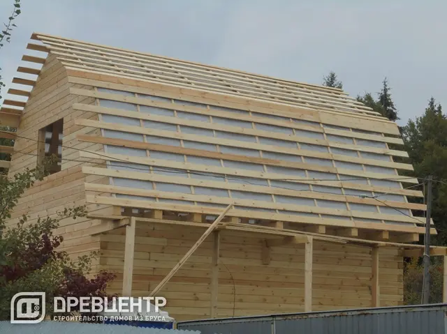 Строительство дома из бруса по проекту ДБ 60, фото 19 из 24