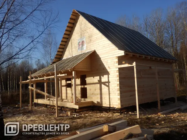 Строительство дома из бруса по проекту ДБ37, фото 17 из 22