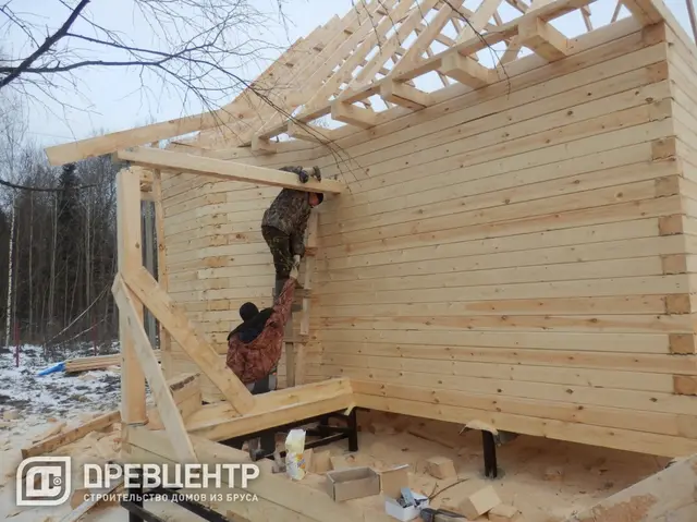 Строительство дома из бруса по проекту ДБ37, фото 12 из 22