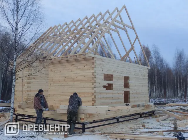 Строительство дома из бруса по проекту ДБ37, фото 11 из 22