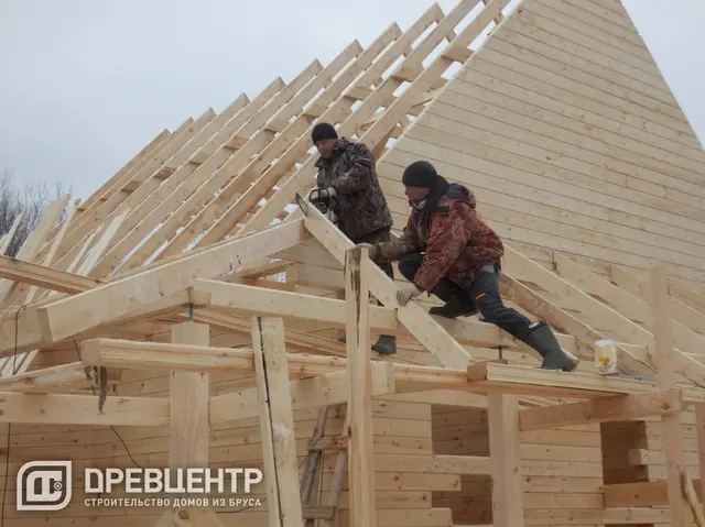 Строительство дома из бруса по проекту ДБ37, фото 13 из 22