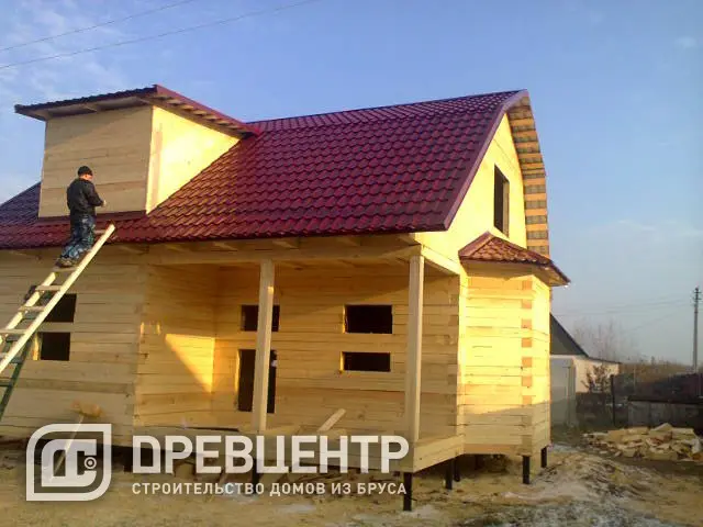 Строительство дома из бруса по проекту ДБ42, фото 9 из 11