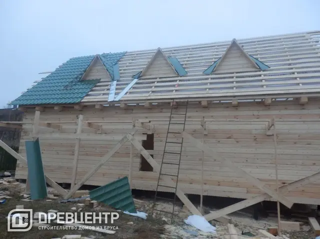 Строительство дома из бруса 6х11, фото 18 из 25