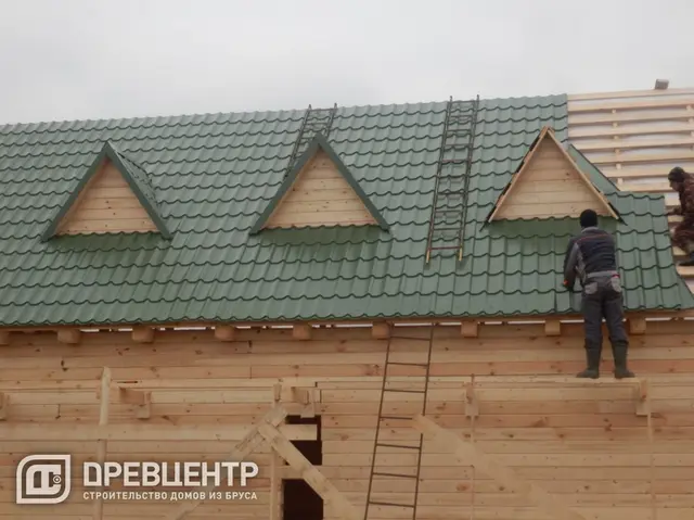 Строительство дома из бруса 6х11, фото 20 из 25