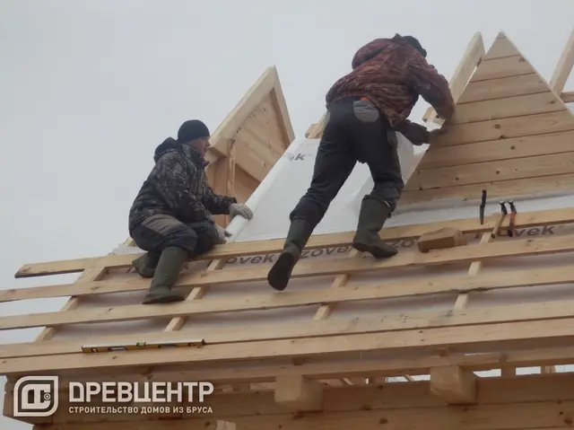 Строительство дома из бруса 6х11, фото 14 из 25