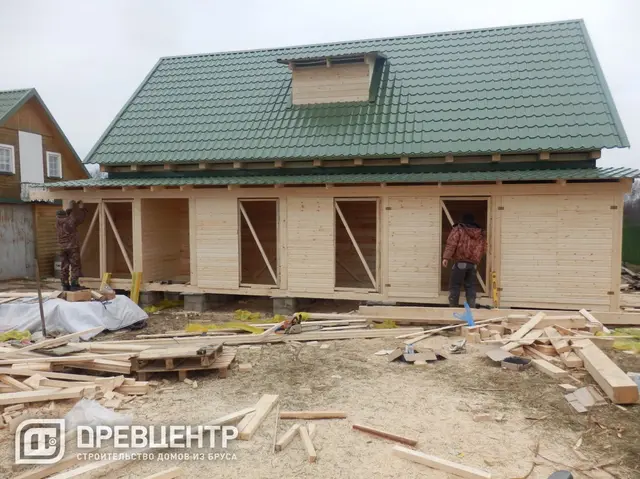 Строительство дома из бруса 6х11, фото 24 из 25