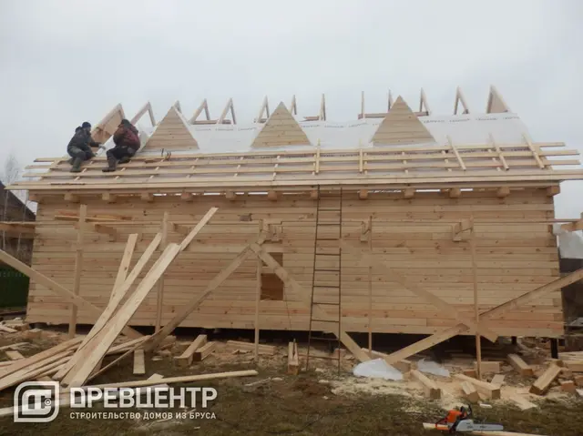 Строительство дома из бруса 6х11, фото 13 из 25