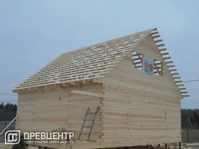 Строительство дома из бруса по проекту ДБ 32, фото 18 из 25