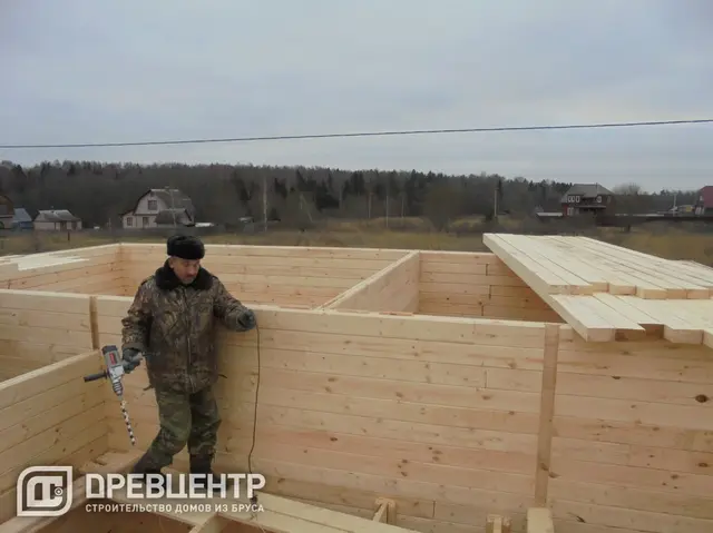 Строительство дома из бруса по проекту ДБ 32, фото 14 из 25