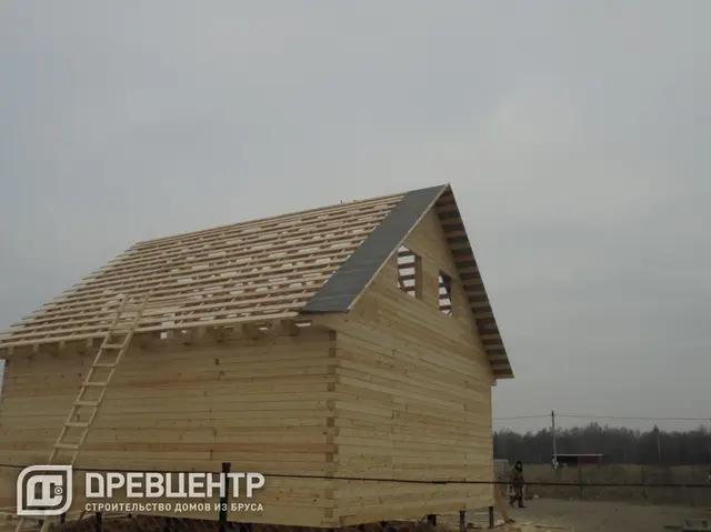 Строительство дома из бруса по проекту ДБ 32, фото 19 из 25