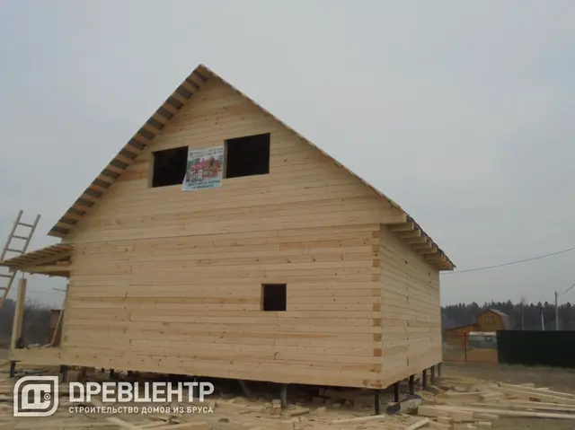 Строительство дома из бруса по проекту ДБ 32, фото 22 из 25