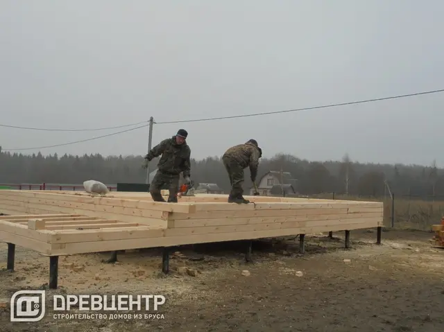Строительство дома из бруса по проекту ДБ 32, фото 7 из 25
