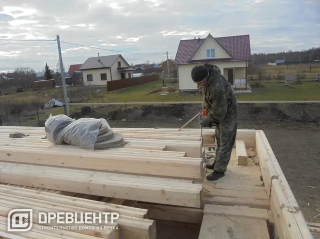 Строительство дома из бруса по проекту ДБ 32, фото 11 из 25