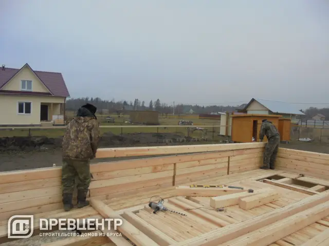 Строительство дома из бруса по проекту ДБ 32, фото 10 из 25