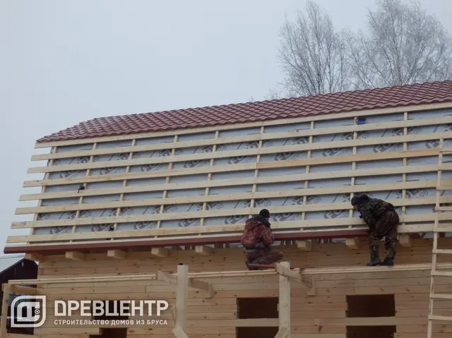 Строительство дома из бруса по проекту ДБ38, фото 18 из 22