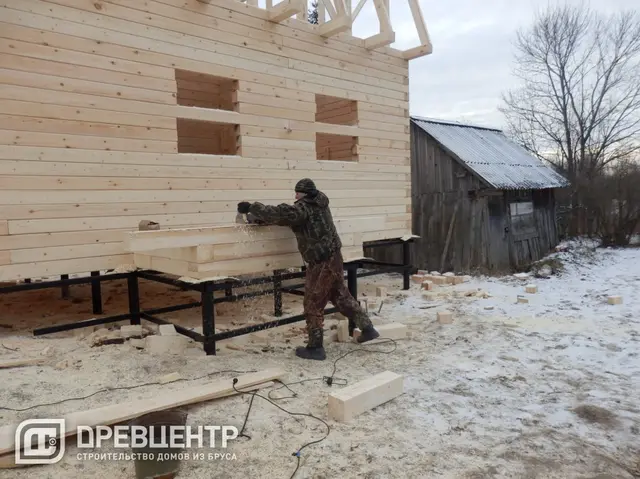 Строительство дома из бруса по проекту ДБ38, фото 13 из 22