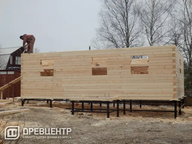 Строительство дома из бруса по проекту ДБ38, фото 8 из 22