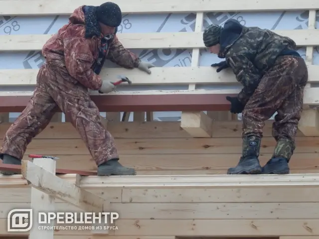 Строительство дома из бруса по проекту ДБ38, фото 19 из 22