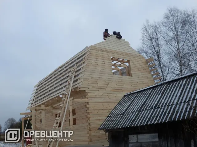 Строительство дома из бруса по проекту ДБ38, фото 17 из 22
