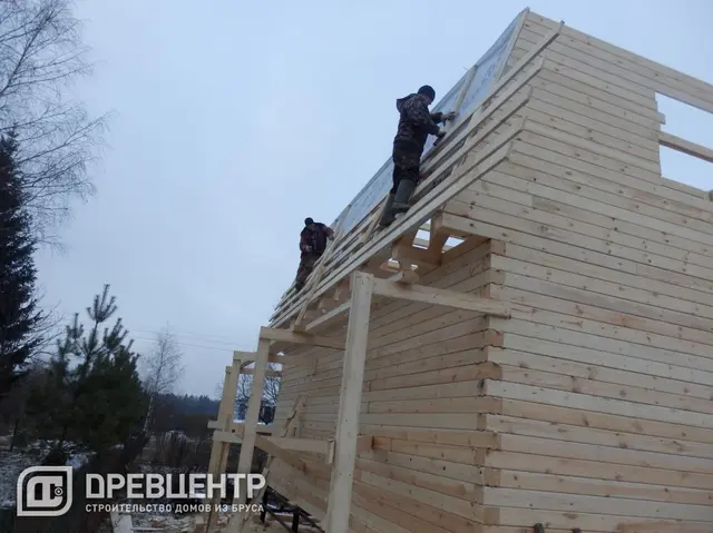 Строительство дома из бруса по проекту ДБ38, фото 15 из 22