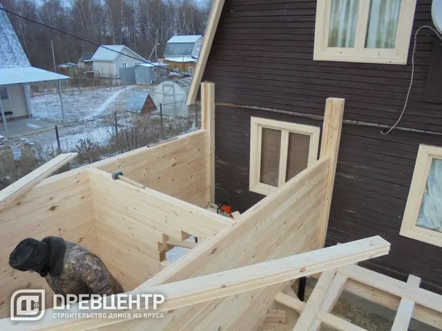 Строительство прируба из бруса, фото 8 из 21