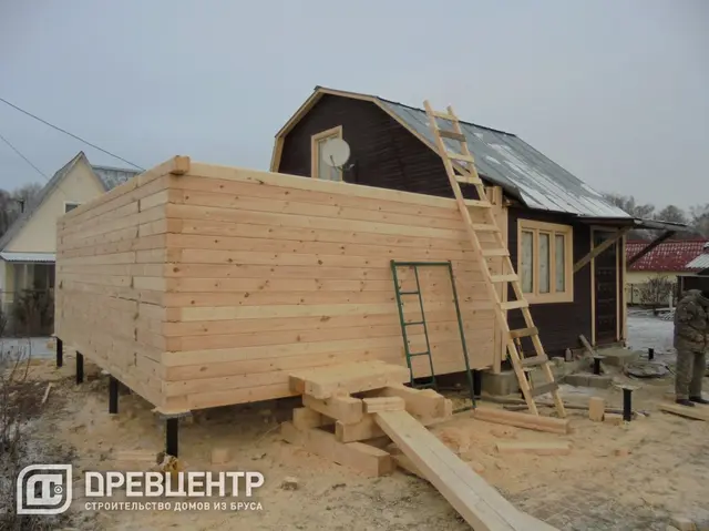 Строительство прируба из бруса, фото 9 из 21
