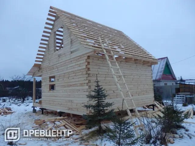 Строительство дома из бруса 6х6, фото 25 из 38