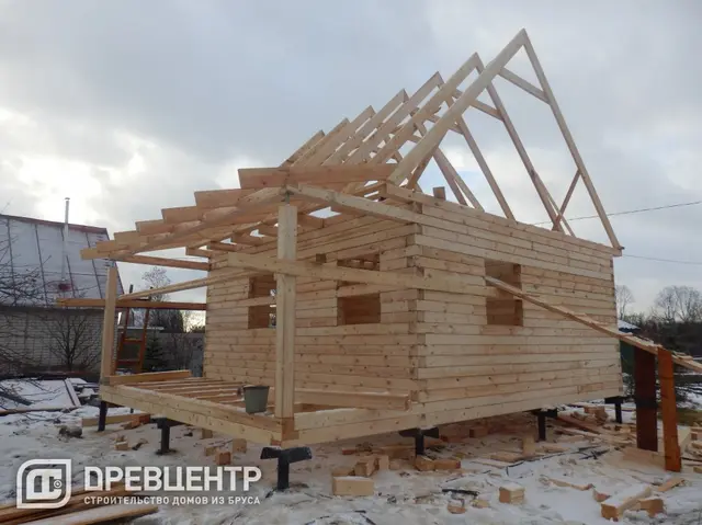 Строительство дома из бруса 6х6, фото 22 из 38