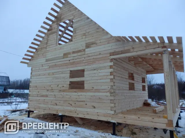Строительство дома из бруса 6х6, фото 26 из 38