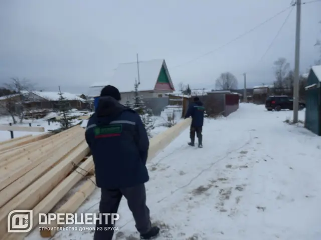 Строительство дома из бруса 6х6, фото 7 из 38
