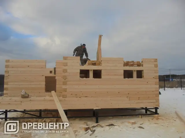 Строительство дома из бруса по проекту ДБ68, фото 17 из 34