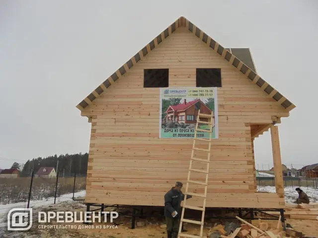 Строительство дома из бруса по проекту ДБ68, фото 24 из 34