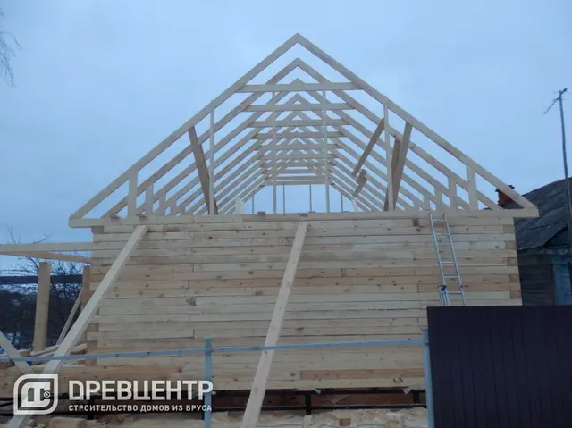 Строительство дома из бруса по проекту ДБ 32, фото 9 из 18