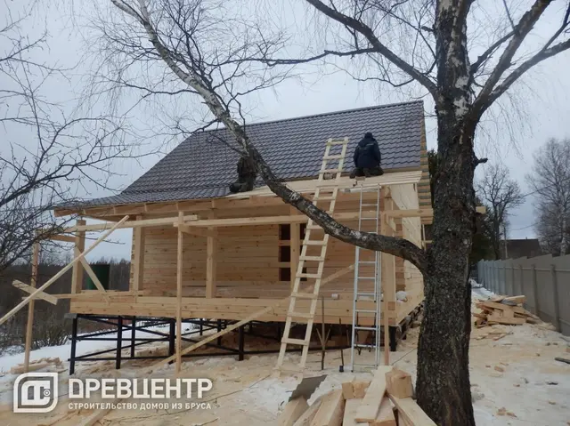 Строительство дома из бруса по проекту ДБ 32, фото 13 из 18