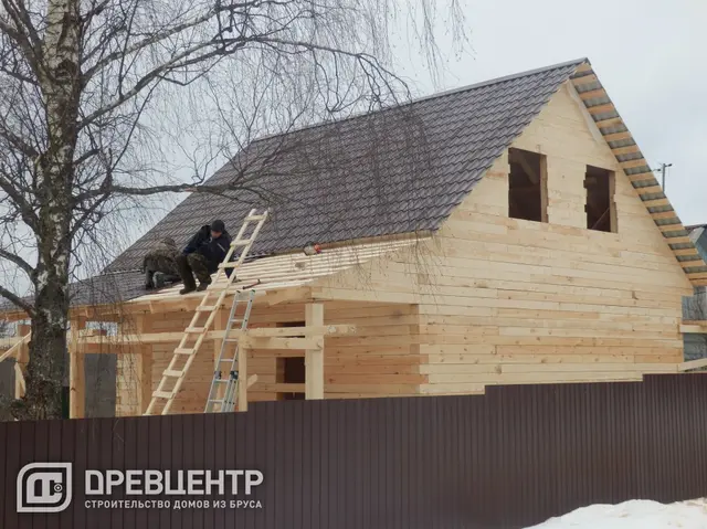 Строительство дома из бруса по проекту ДБ 32, фото 14 из 18