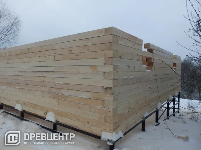 Строительство дома из бруса по проекту ДБ 32, фото 8 из 18