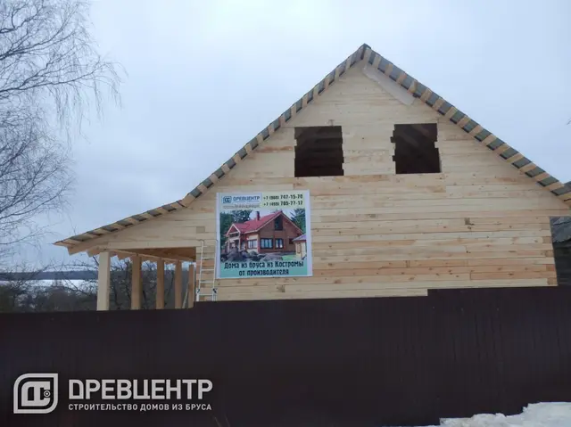 Строительство дома из бруса по проекту ДБ 32, фото 18 из 18