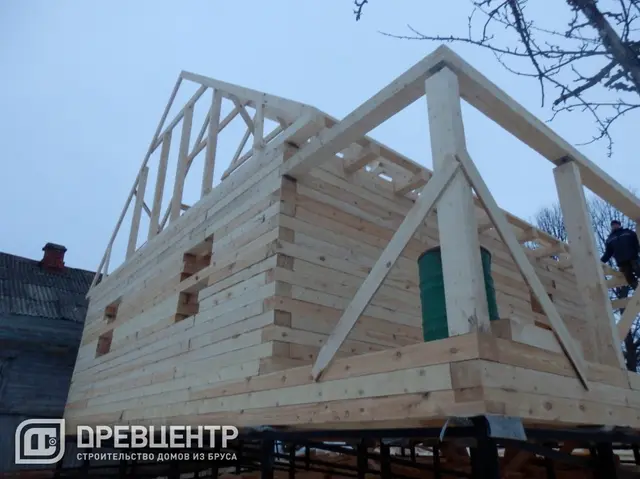 Строительство дома из бруса по проекту ДБ 32, фото 10 из 18