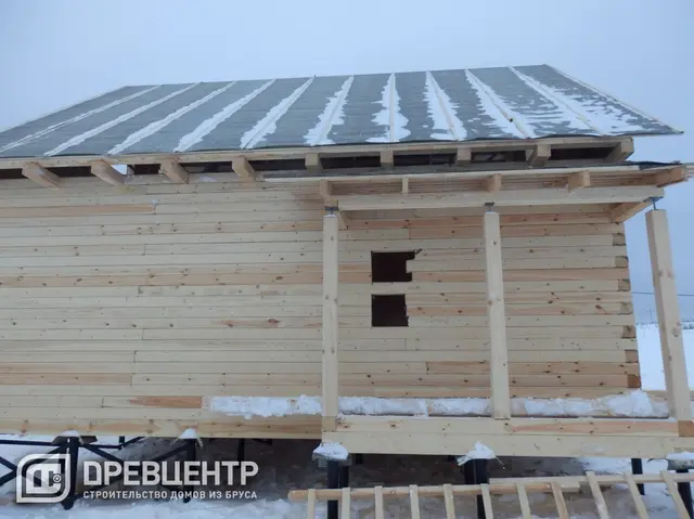 Строительство дома из профилированного бруса по проекту ДБ 32, фото 17 из 23