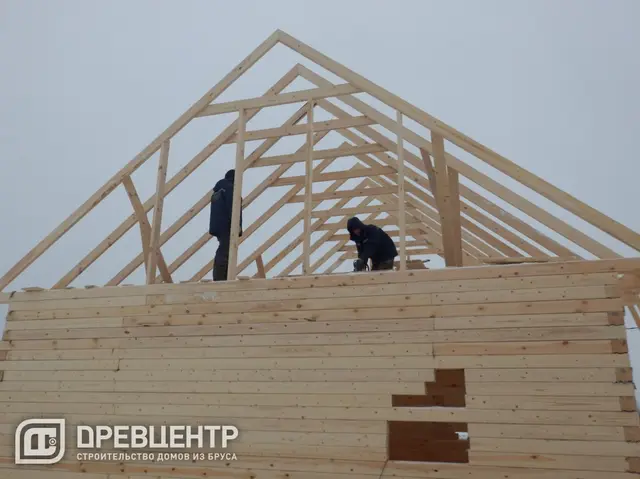 Строительство дома из профилированного бруса по проекту ДБ 32, фото 14 из 23