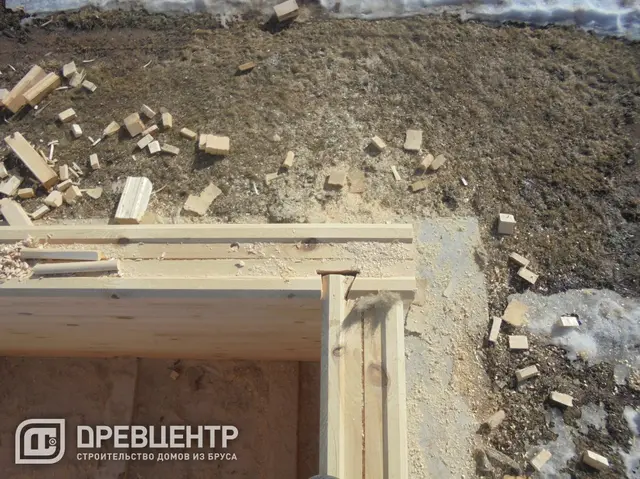 Строительство дома из профилированного бруса 145х195 мм размером 9х9 м., фото 8 из 31
