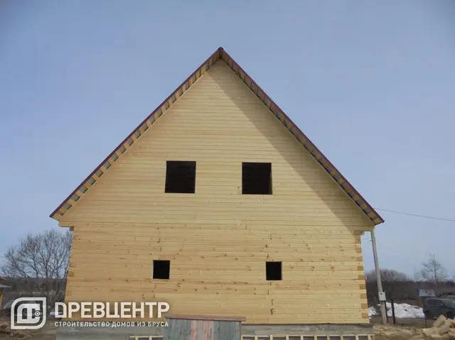 Строительство дома из профилированного бруса 145х195 мм размером 9х9 м., фото 24 из 31