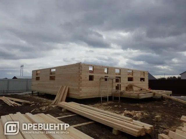 Фоторепортаж строительства дома из профилированного бруса, фото 8 из 15