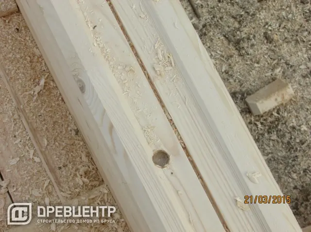 Строительство дома из профилированного бруса 145х195 мм по проекту ДБ 70 в Калужской области, фото 10 из 26